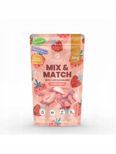 5xPERRO MIX & Match Přírodní lyofilizované pamlsky pro psa Jahoda 10 g