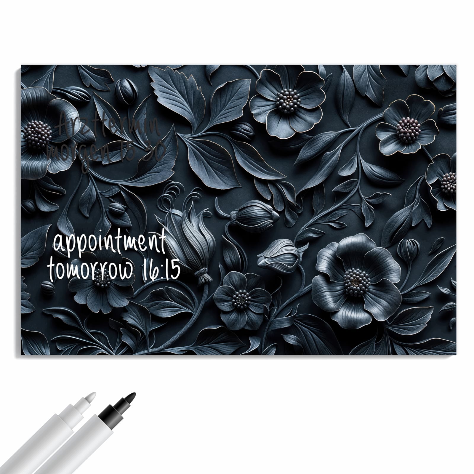 Magnetická tabule Květinový vzor 90 × 60 cm