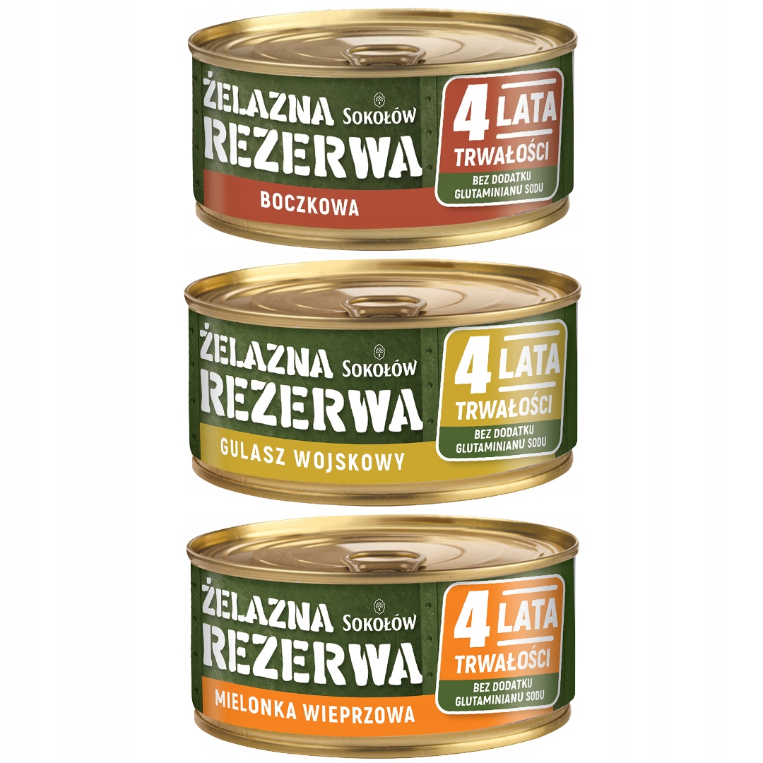 Levně Železná Rezerva Balíček 18 Konzerv Slaninový Guláš Mletý 300 G Sokołów