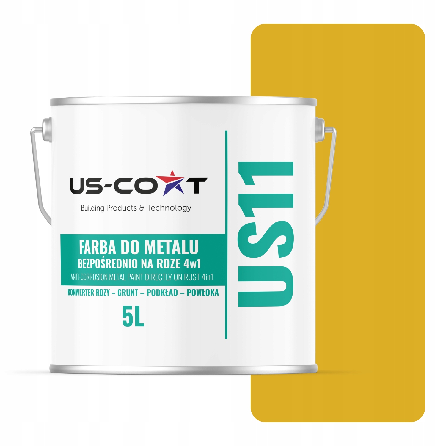 Farba Na Kov Na Hrdzu Plech Pozinkovaná 4v1 Žltá Citinová RAL1012 Mat 5L