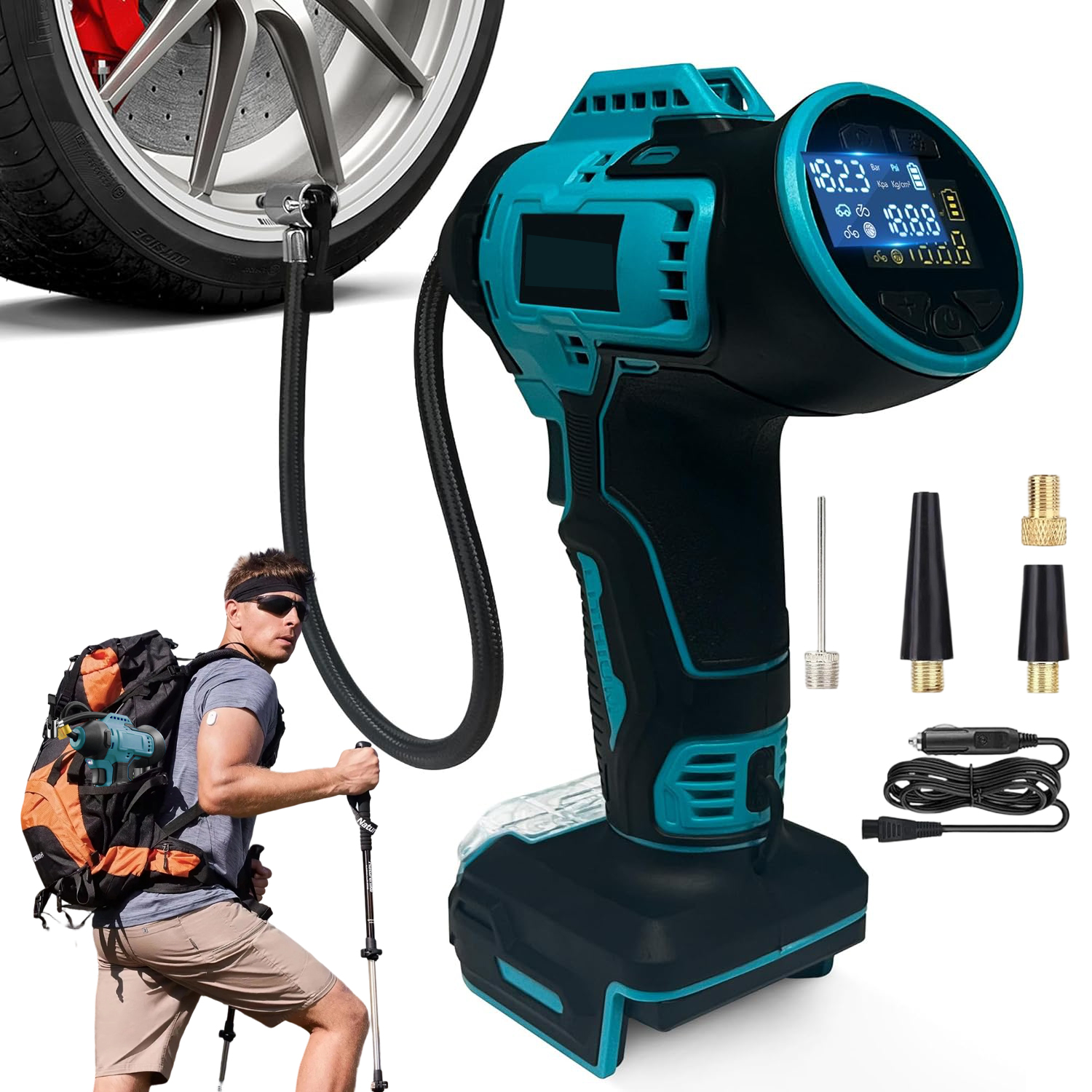 Do Makita 18V Bezdrátová Vzduchová Pumpa 12V Automatické Led Režimy