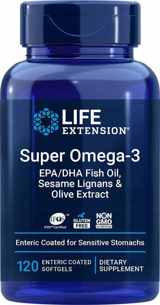Omega 3 Epa/dha powlekane 120 kaps zdrowie serca Life Extension
