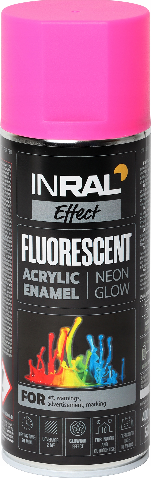 Lakier akrylowy w sprayu fluorescencyjny 400ml różowy matowy Inral