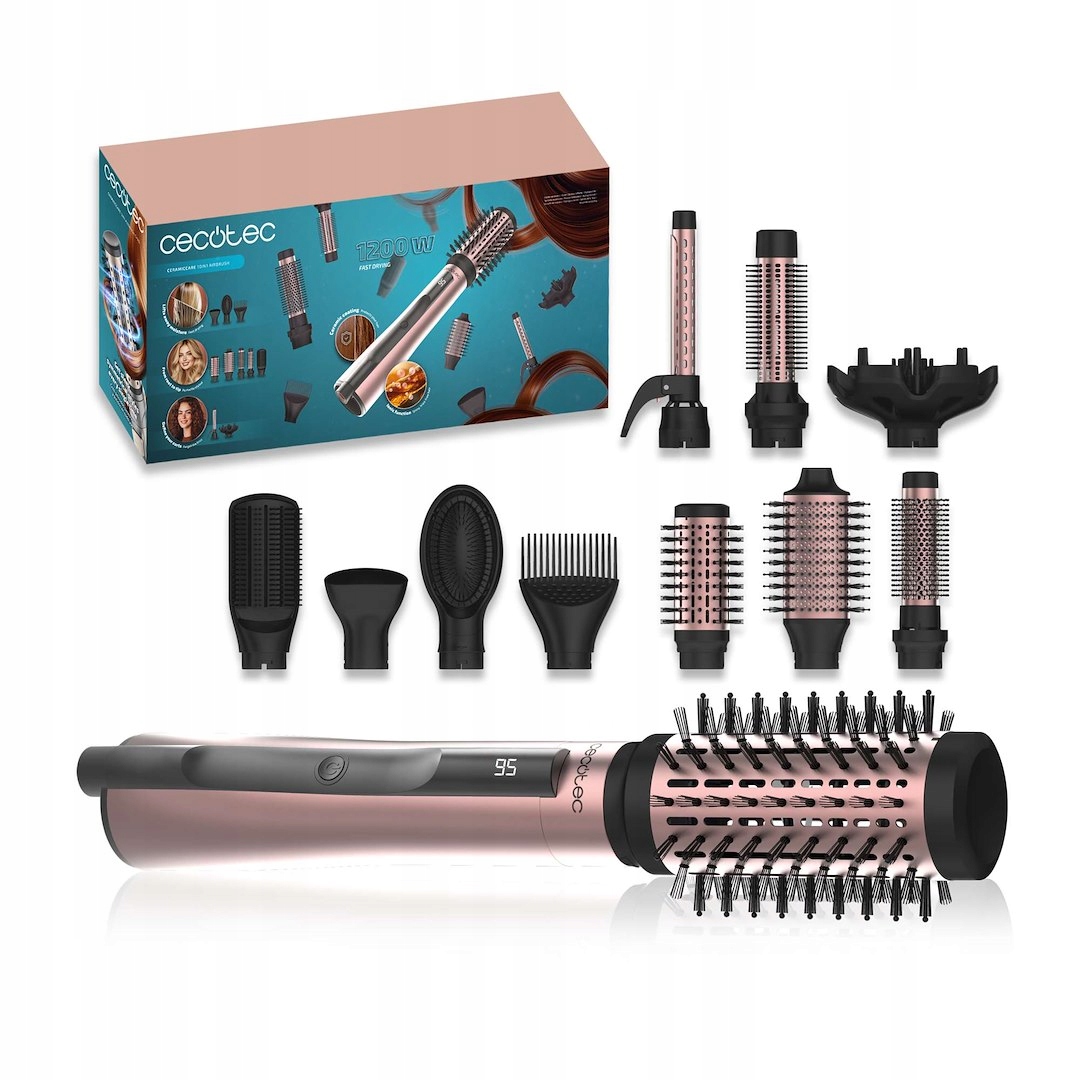 Vysoušeč vlasů Cecotec CeramicCare 10in1 AirBrush 1200W Joniza