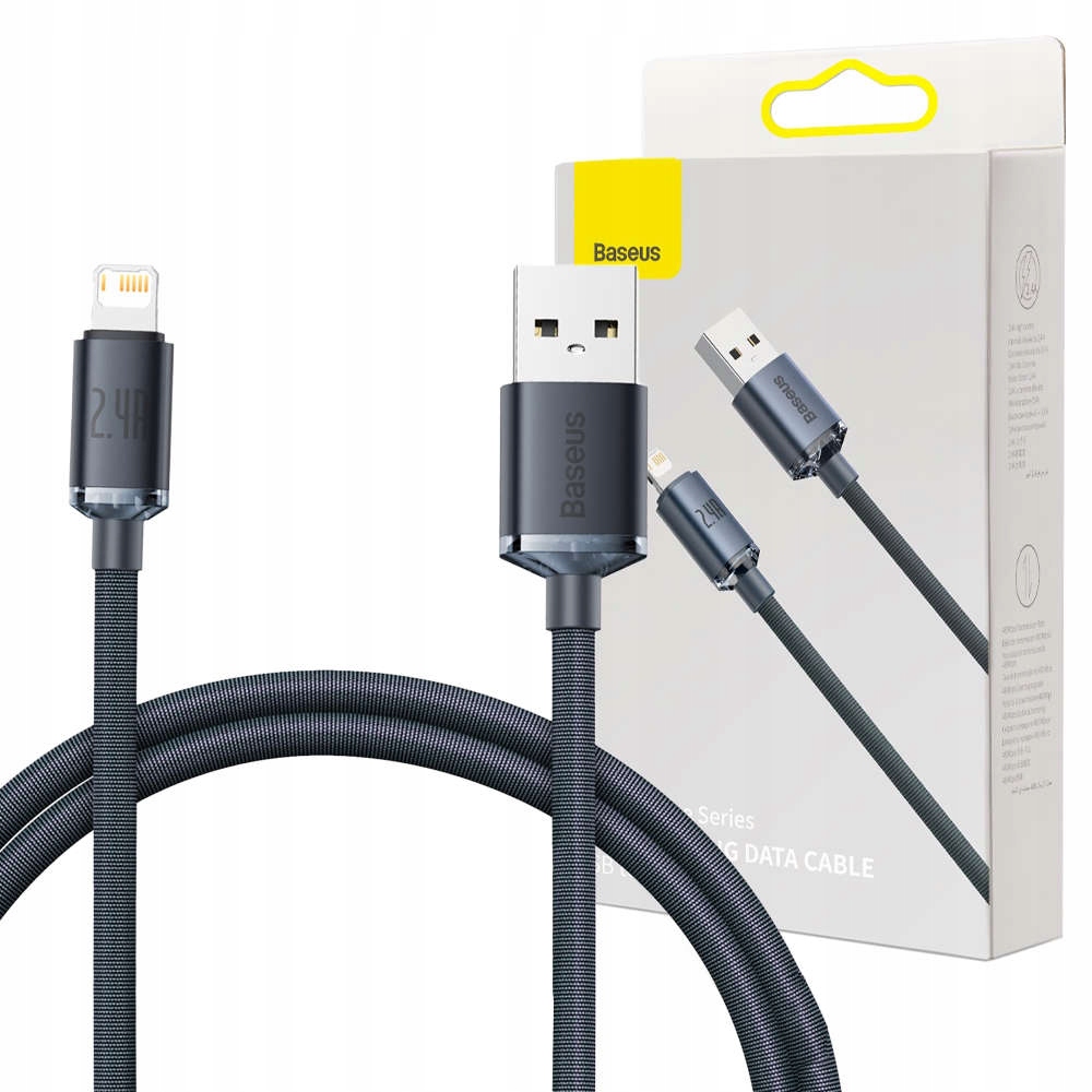 

Kabel 1.2m Baseus Crystal przewód Usb do Lightning