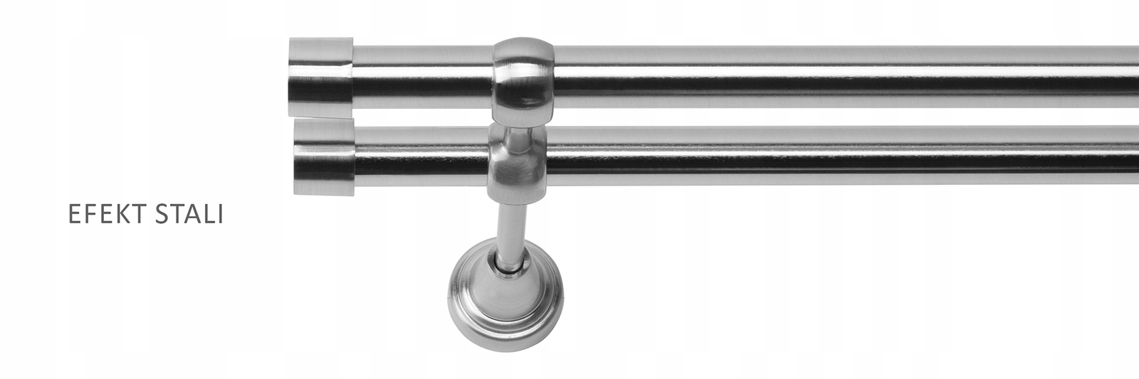 KARNISZ PODWÓJNY 360 CM 19+19 MM SUN METALOWY 3 KOLORY RENA Długość drążka 360 cm