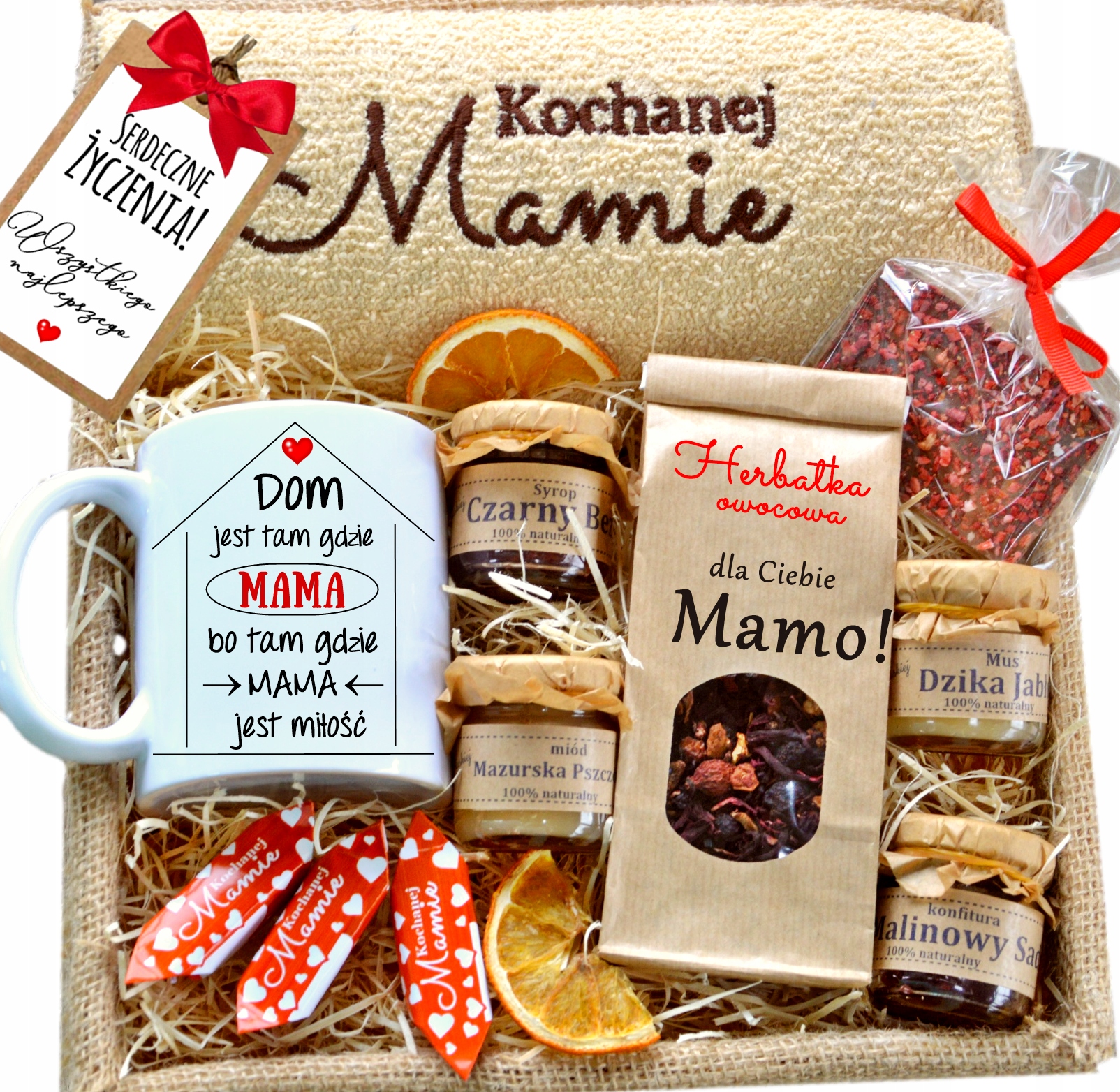 

Mama Tata miód sok ręcznik kubek Box