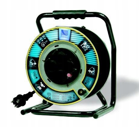 Predlžovací Kábel na bubne 4xGZ16A 3x1,5 50 m guma