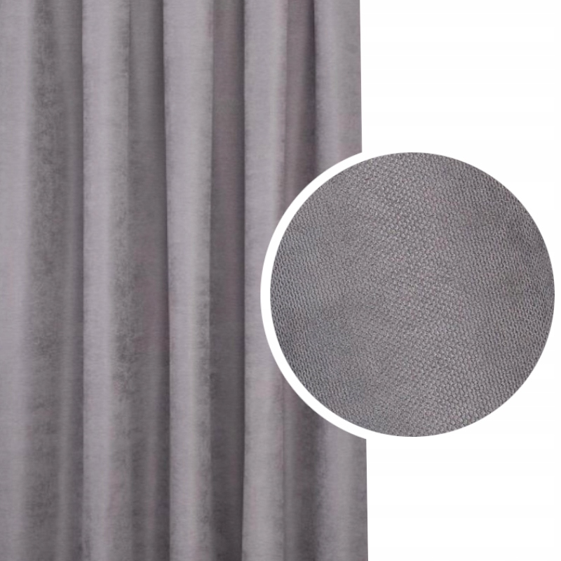 ZASŁONY EFE 150x340 SZARY TAŚMA Na Wymiar