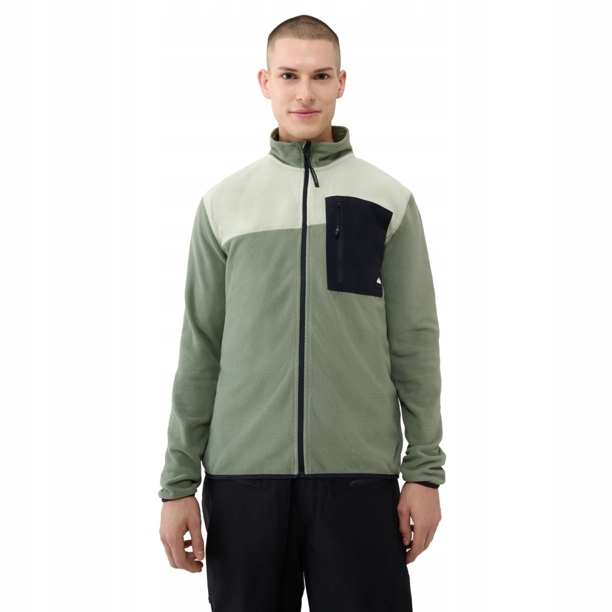 Męski polar rozpinany bez kaptura Quicksilver Aker Full Zip Fleece zielo
