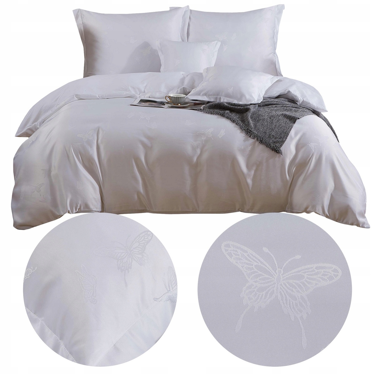 Posteľná Bielizeň 160x200 5cz Atlasový Vyšívaný bavlnený satén v krabici