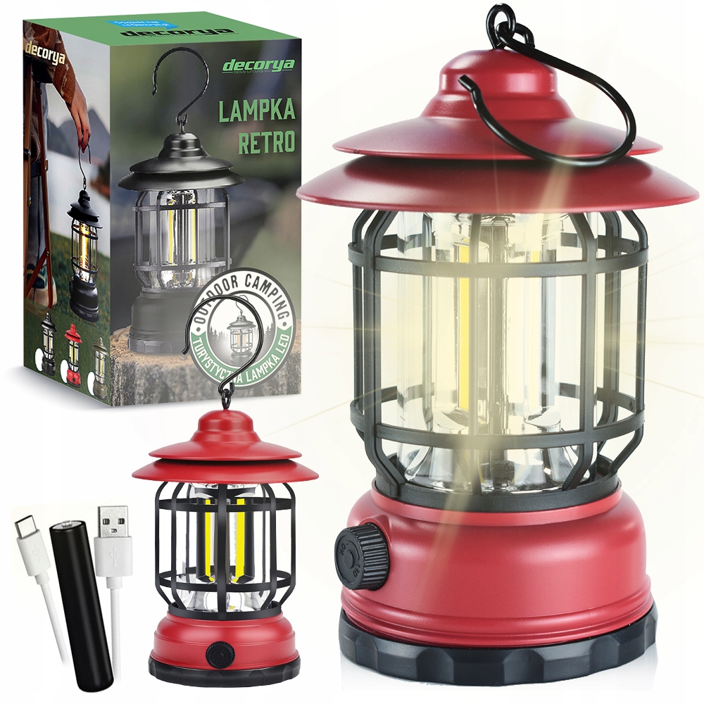 LAMPA SURWIWALOWA COB LED UCHWYT USB C Ładowanie