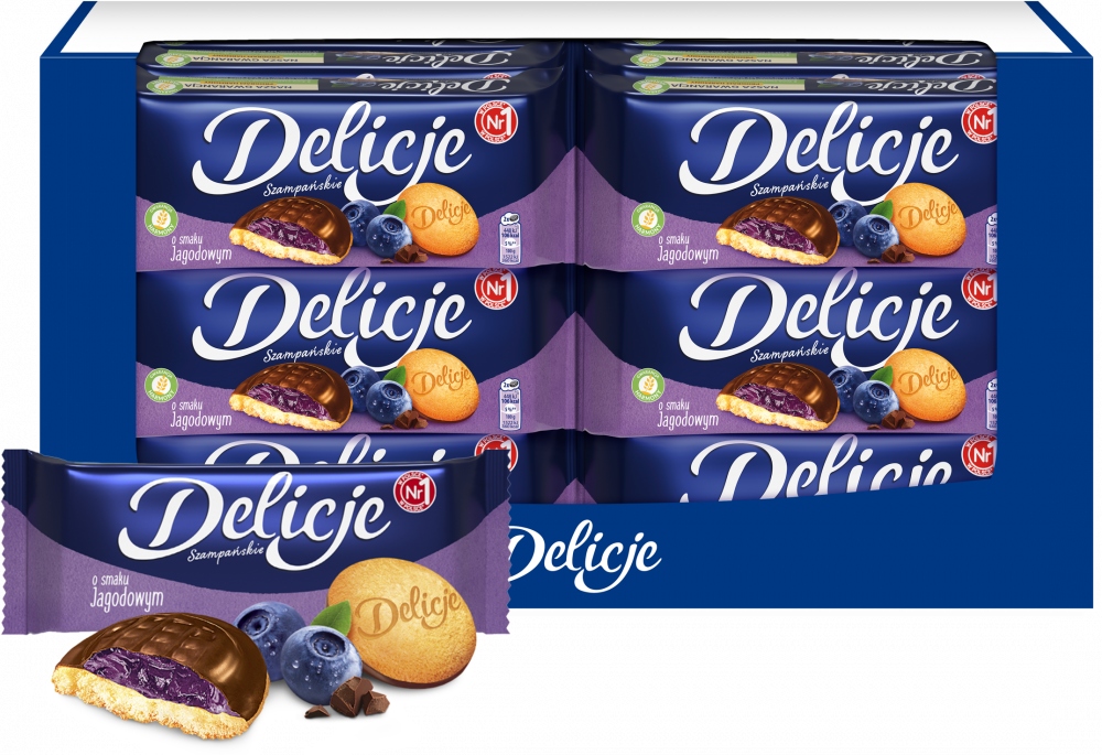 Delicje szampańskie jagoda 147 x24 g