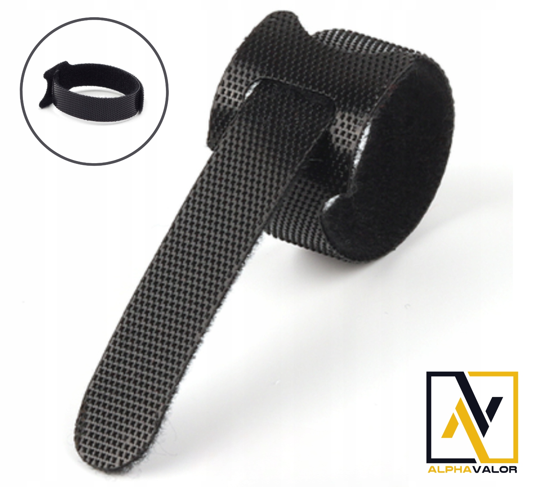 Rzep do Wędki Opaska do Spinania 15cm x2 MOCNY RZEP Czarny 2szt Stan opakowania oryginalne