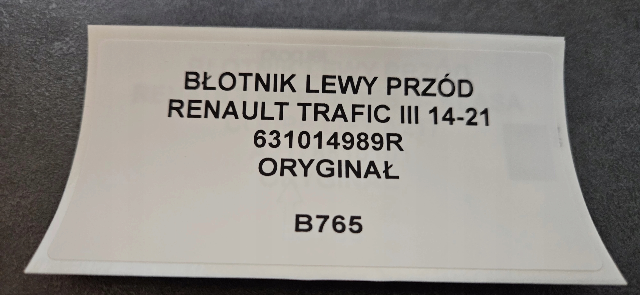 fender left front RENAULT TRAFIC III 14-21