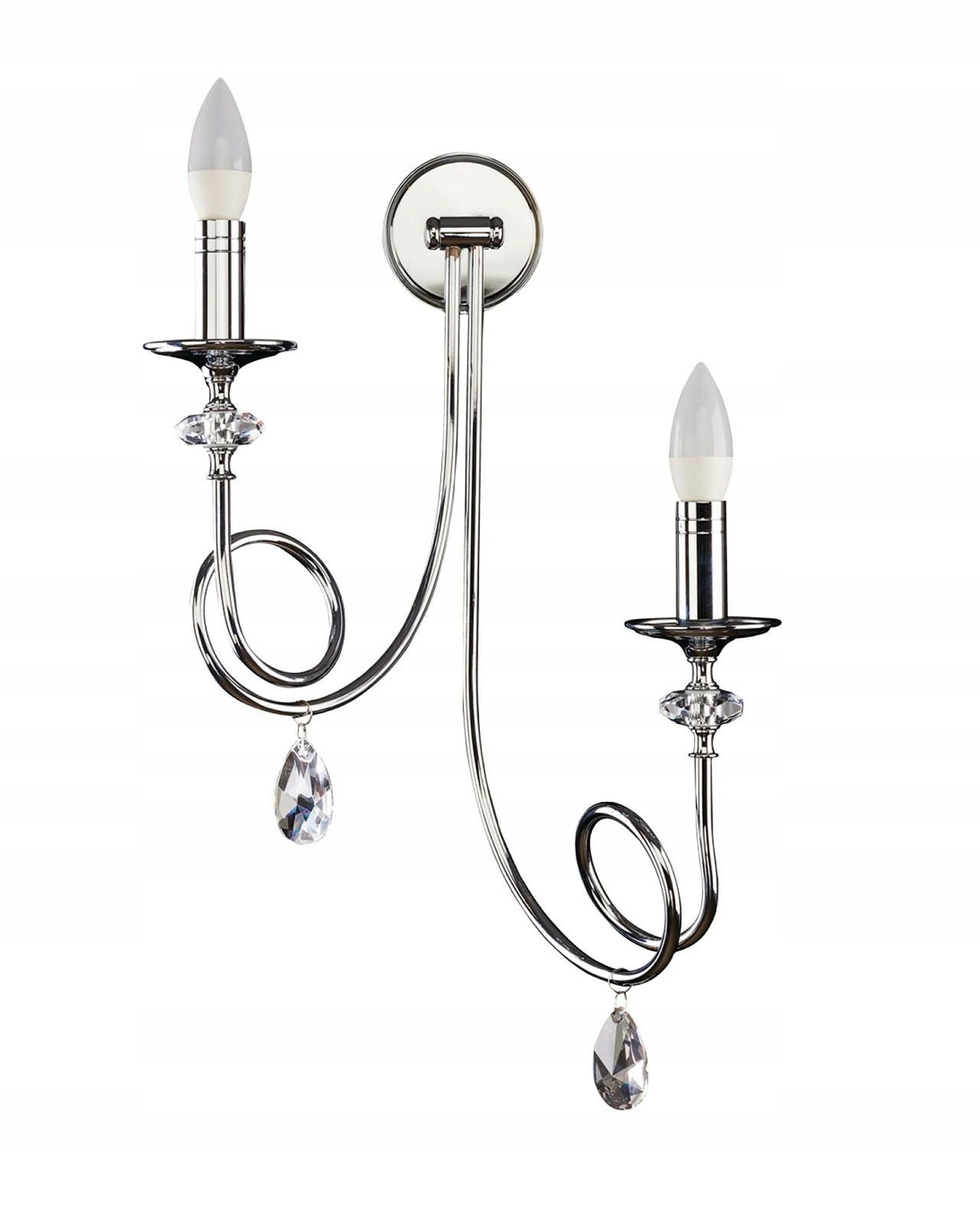 Svietnik Dakar strieborný 2xE14 Nástenná lampa do obývacej izby Dom