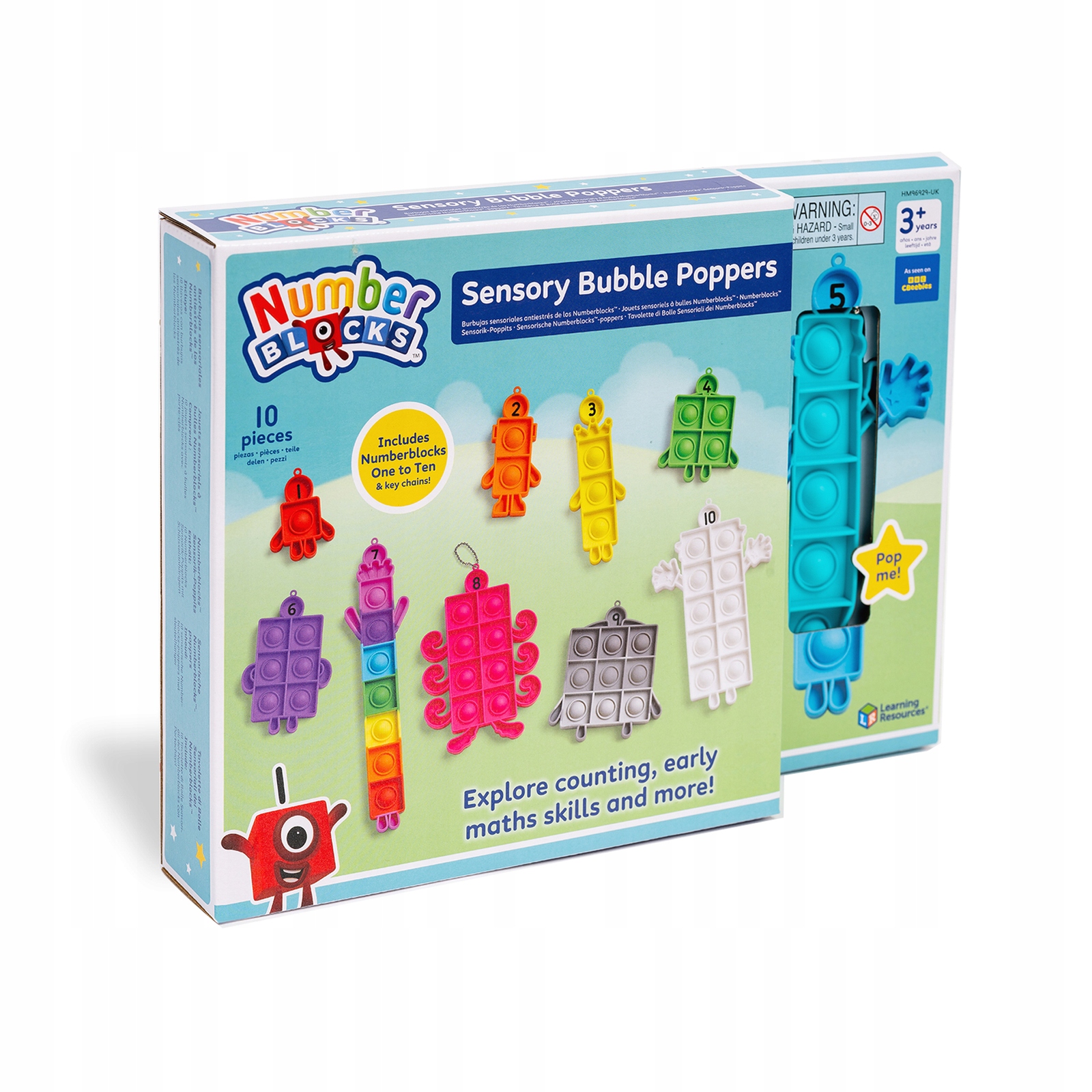 Numberblocks Breloki Pop It 1-10 Zestaw 10szt Learning Resources Sensory
