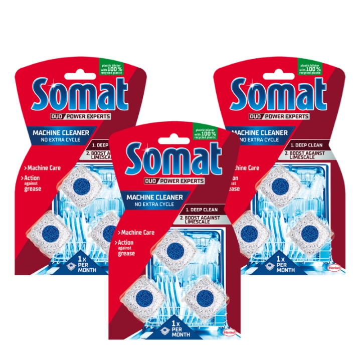 3x Somat Tabletki do czyszczenia zmywarki 9 x 19 g
