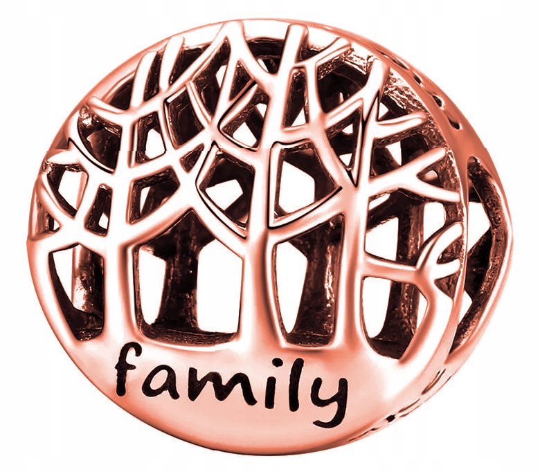 

Charms Family Drzewo różowe złoto srebro 925