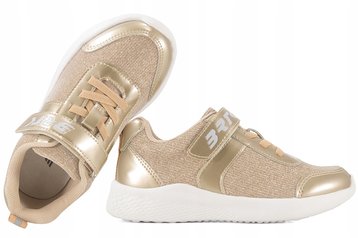 Bartek 8700518 Buty Sportowe Dziewczęce Sneakersy Pu Rzep złote 34 Złoty
