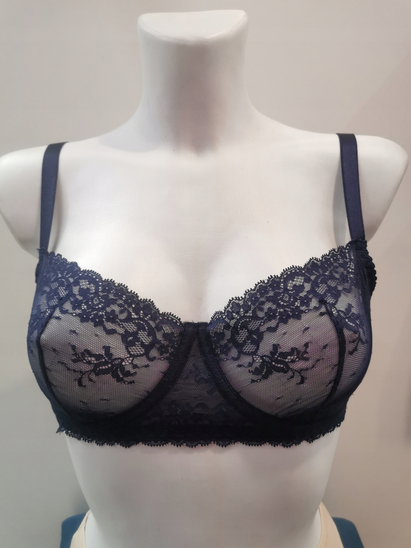 Stanik 75C MAGIC BLUE soft Kinga granat