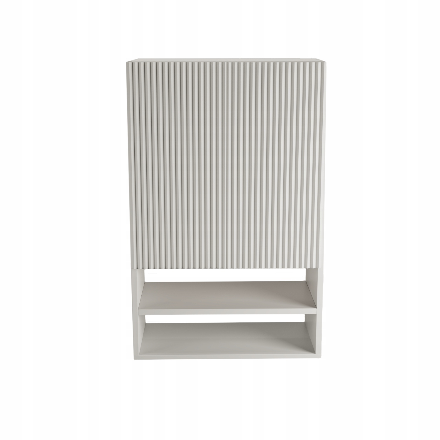 Závěsná skříňka nad Geberit 60 cm s rýhovaným čelem Bílá Willy