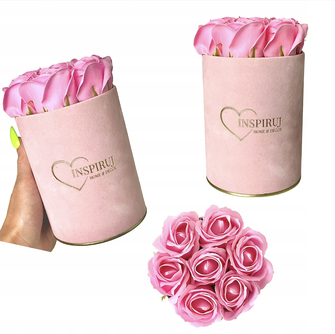 

Flowerbox róże mydlane kwiaty bukiet w pudełku