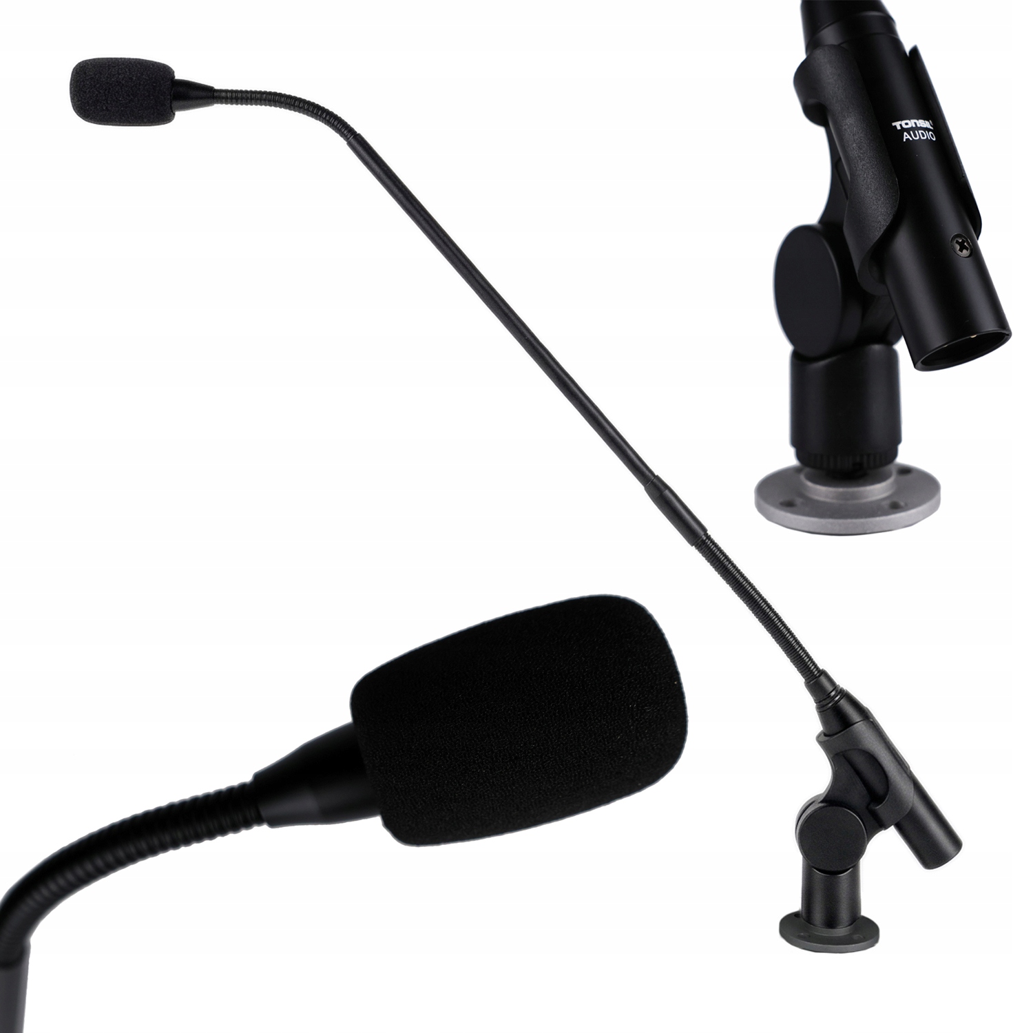 Konferenční kondenzátorový mikrofon Tonsil G06 – 435 mm (husí krk)