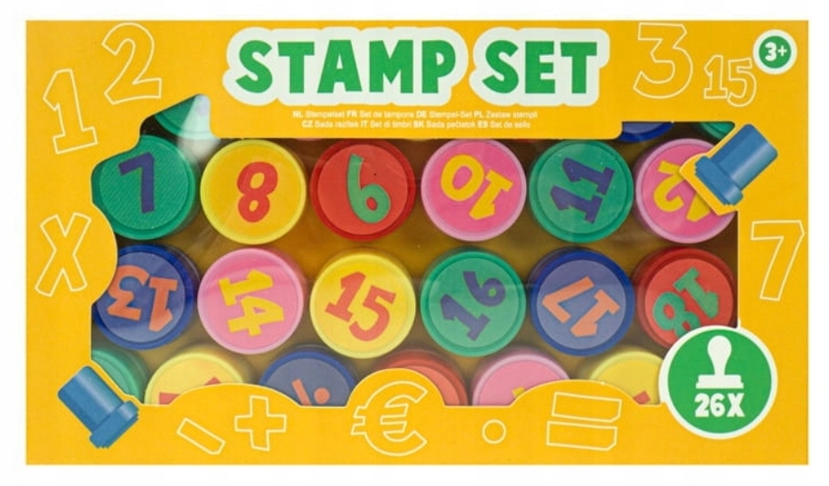 ZESTAW PIECZĄTKI DLA DZIECI STEMPELKI X 26 szt.