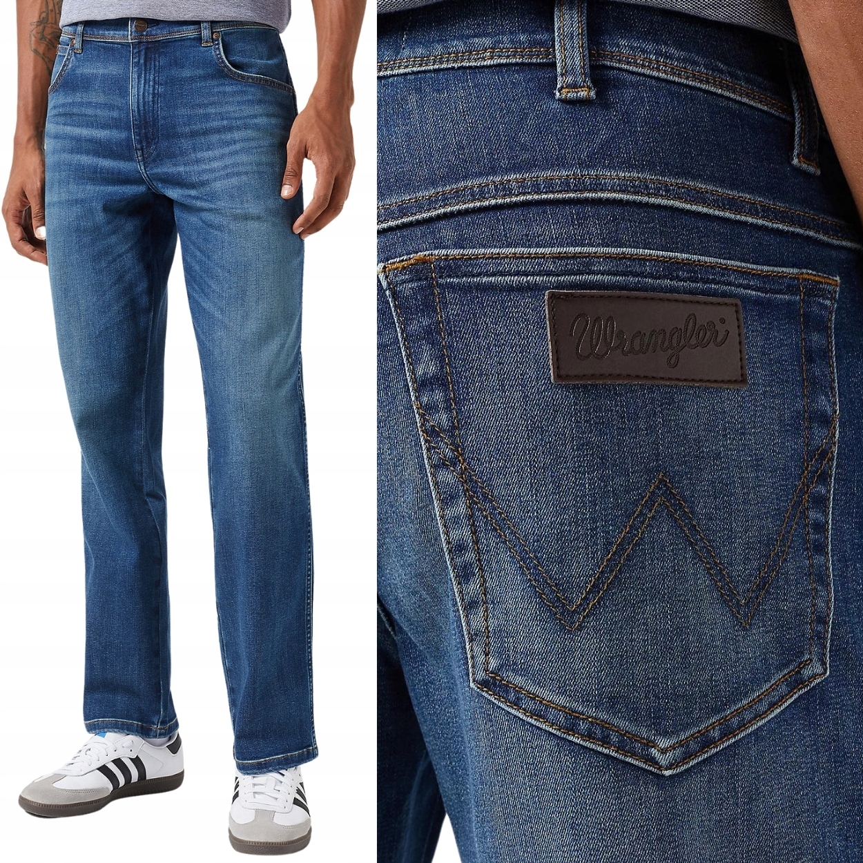 Wrangler Texas Hare Epic Soft jednoduché elastické džínové kalhoty W36 L34