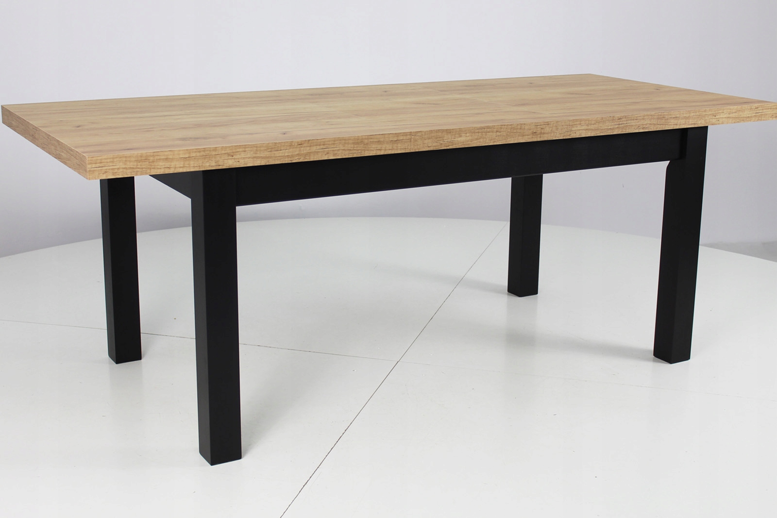 Duży zestaw STÓŁ 100x200/300 i 8 krzeseł WELUROWE Kolor blatu dąb craft