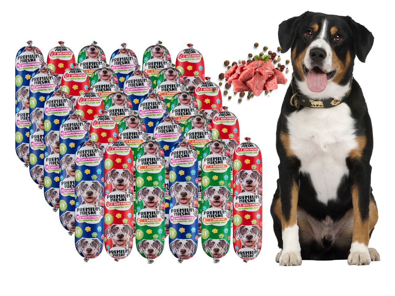 29x1kg Karma dla psa baton bezzbożowy Petly Mięsne Premium 95% Mięsa