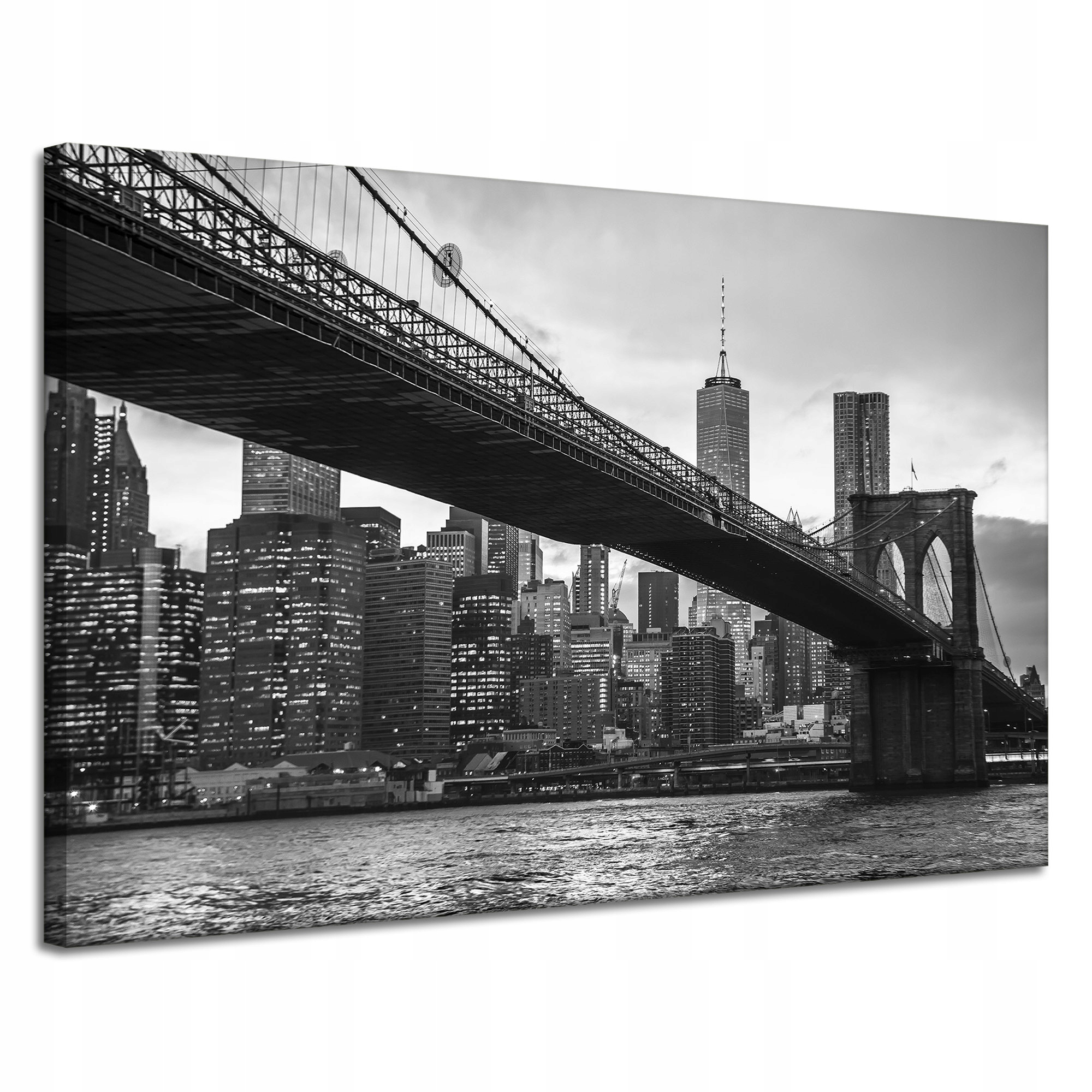 Obraz na plátně Manhattan most černobílý 120x80