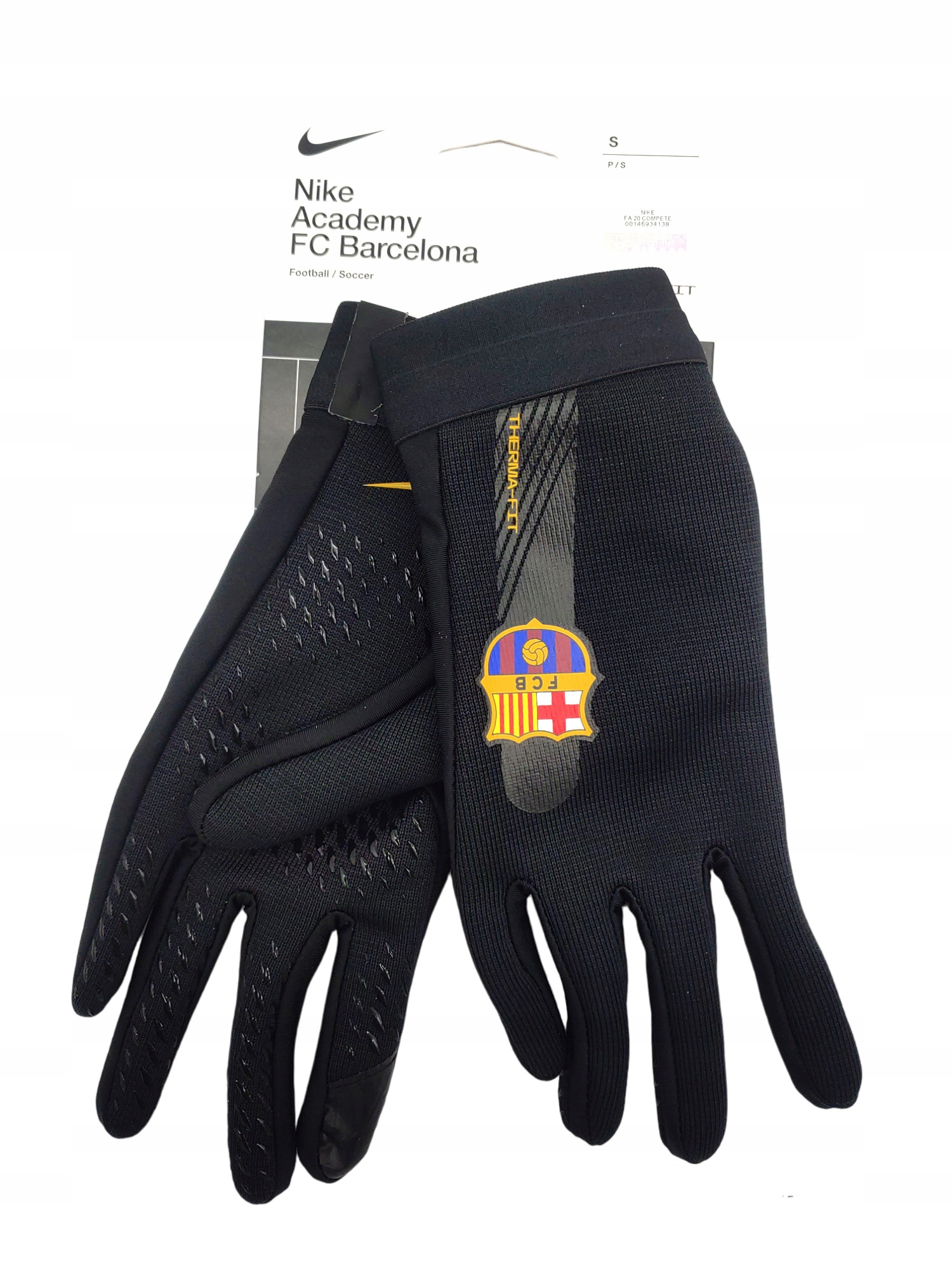 Rękawiczki Nike Fc Barcelona Hyperwarm Therma-Fit Ciepłe DV3251010 S