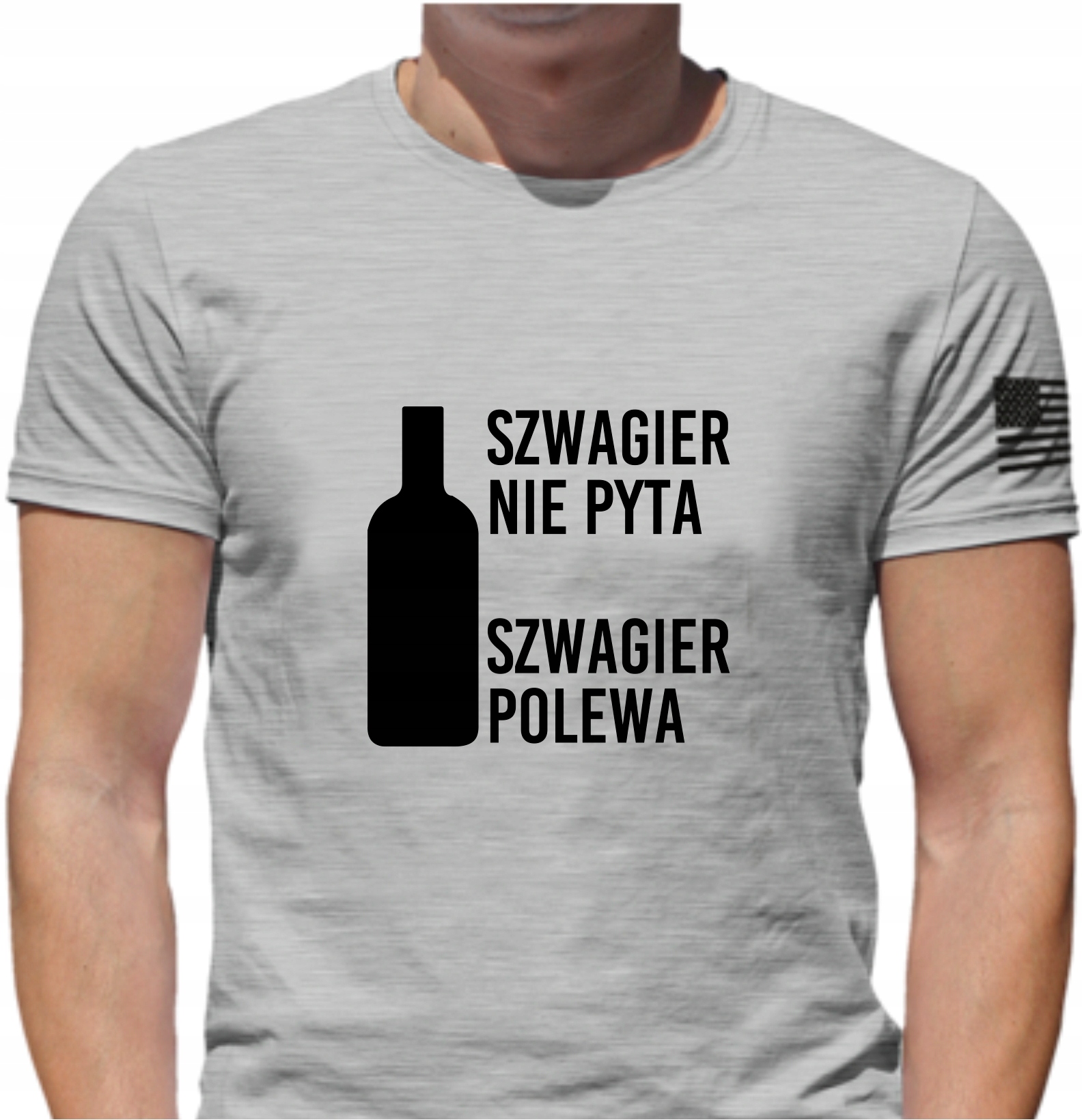 

Koszulka Nadruk Funny Szwagier Nie Pyta Polewa L
