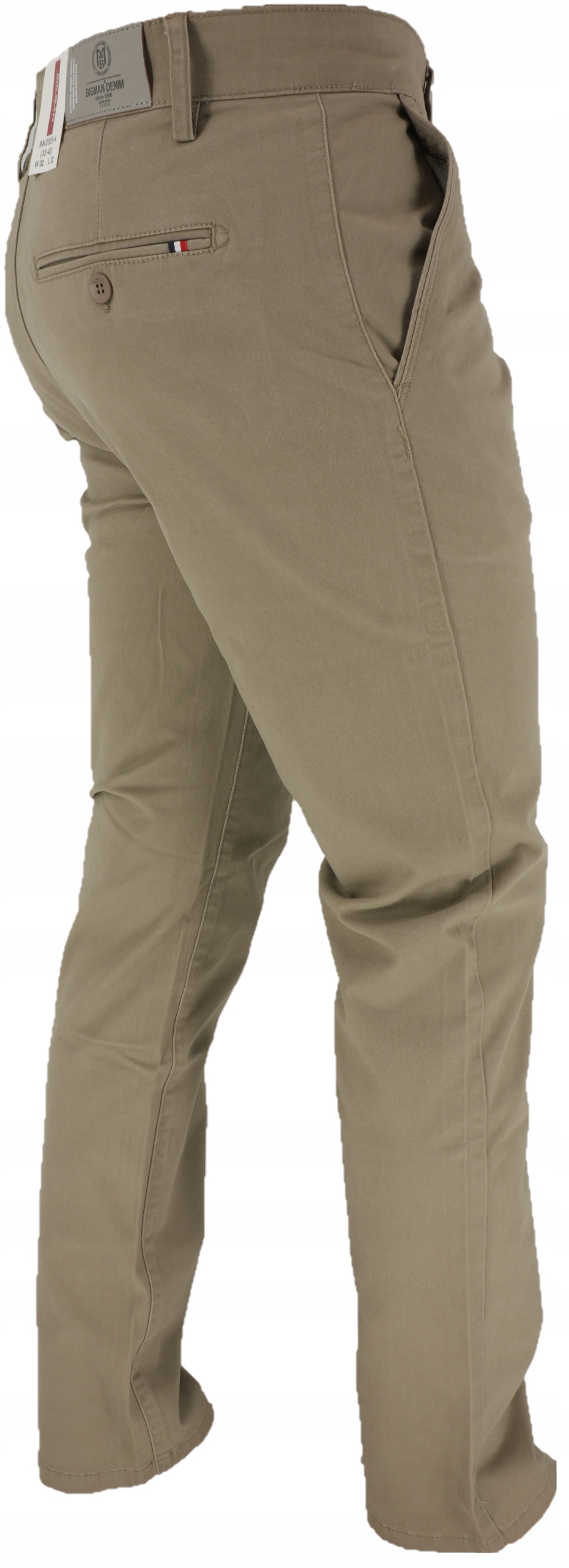 Spodnie Męskie Bawełniane Ciemny Beż BM3005 do176 wzrostu L30 W34