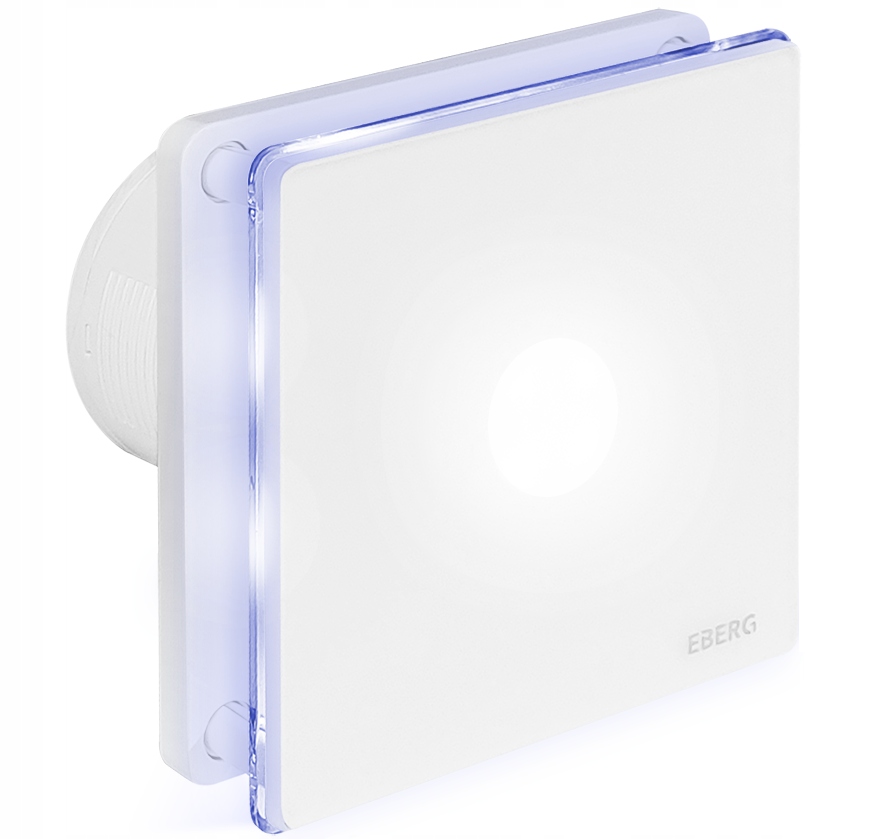 

Wentylator łazienkowy Eberg Evo szklany Led +klapa