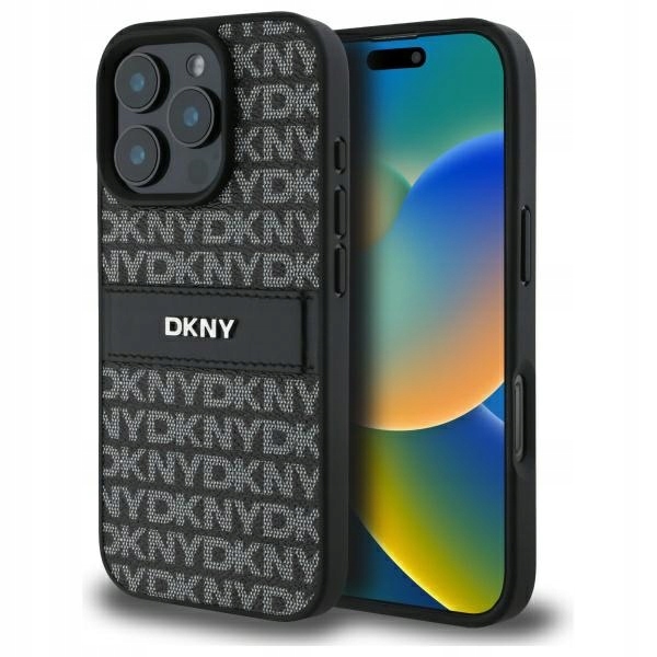 Pouzdro Dkny DKHCP16LPRTHSLK iPhone 16 Pro 6.3" černý/black hardcase Textur