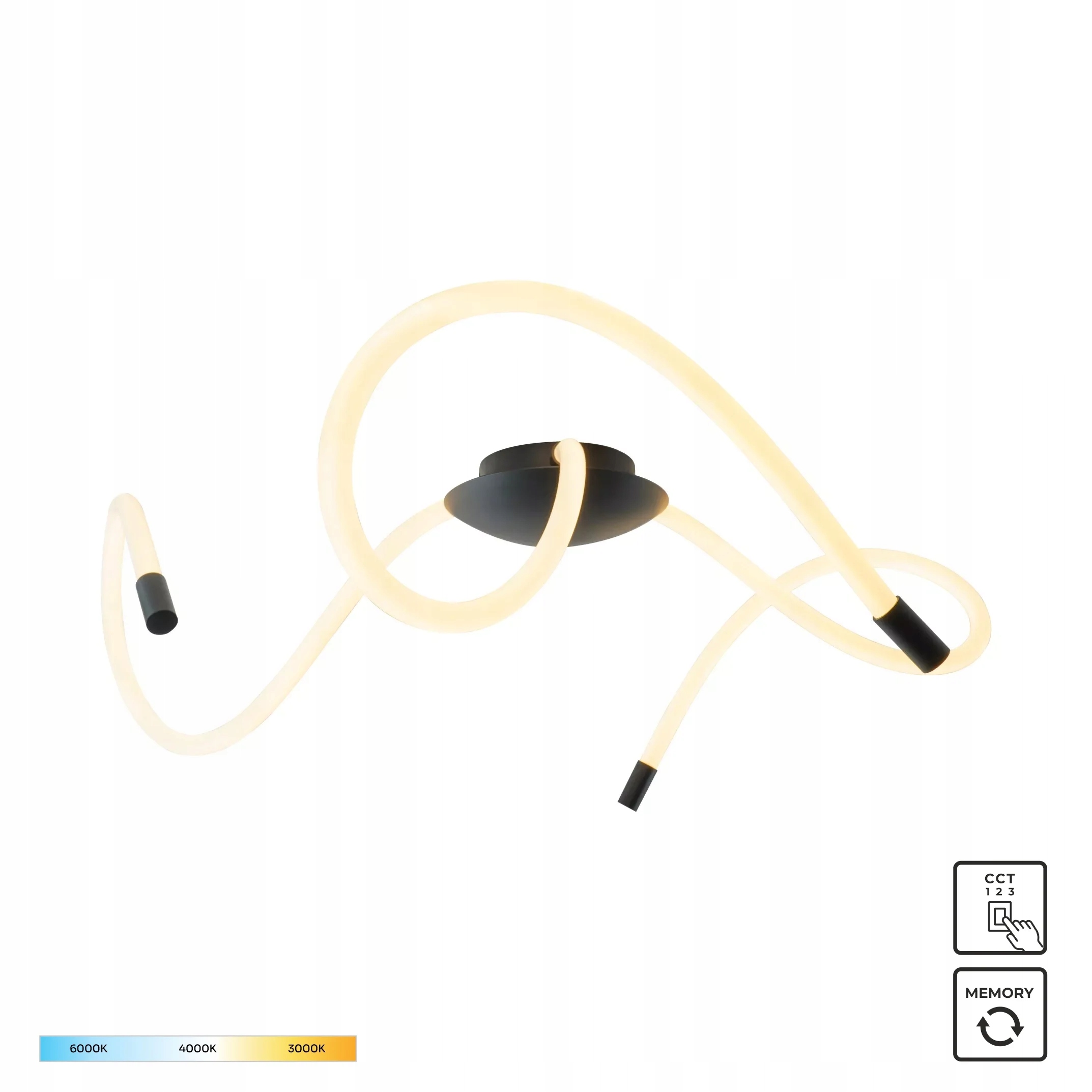 Led stropná lampa 42W čierno-biela Balbo Zuma Line