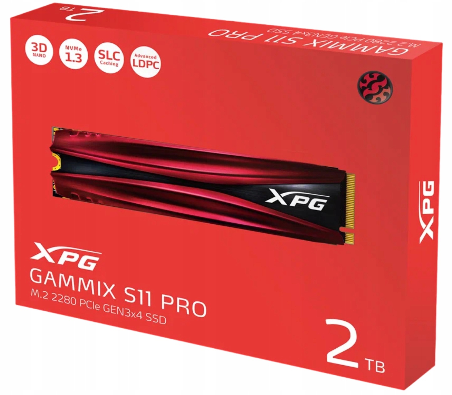 Dysk Adata Ssd Xpg Gammix S11 Pro 2TB PCIe 3x4 M.2 2280 3D NVMe 1.3 Slc
