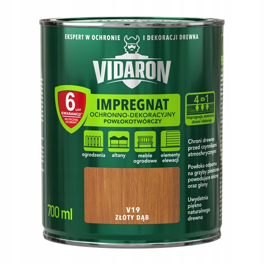 

Vidaron Impregnat 0,7L V19 Złoty Dąb do drewna
