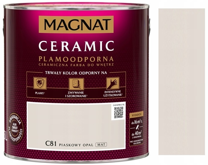 MAGNAT CERAMIC FARBA - C81 - PIASKOWY OPAL - 2,5L Kod producenta 91021043