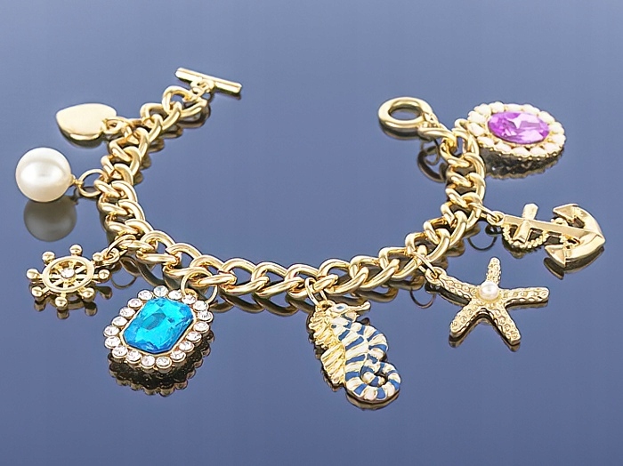 

Złota bransoletka Charms