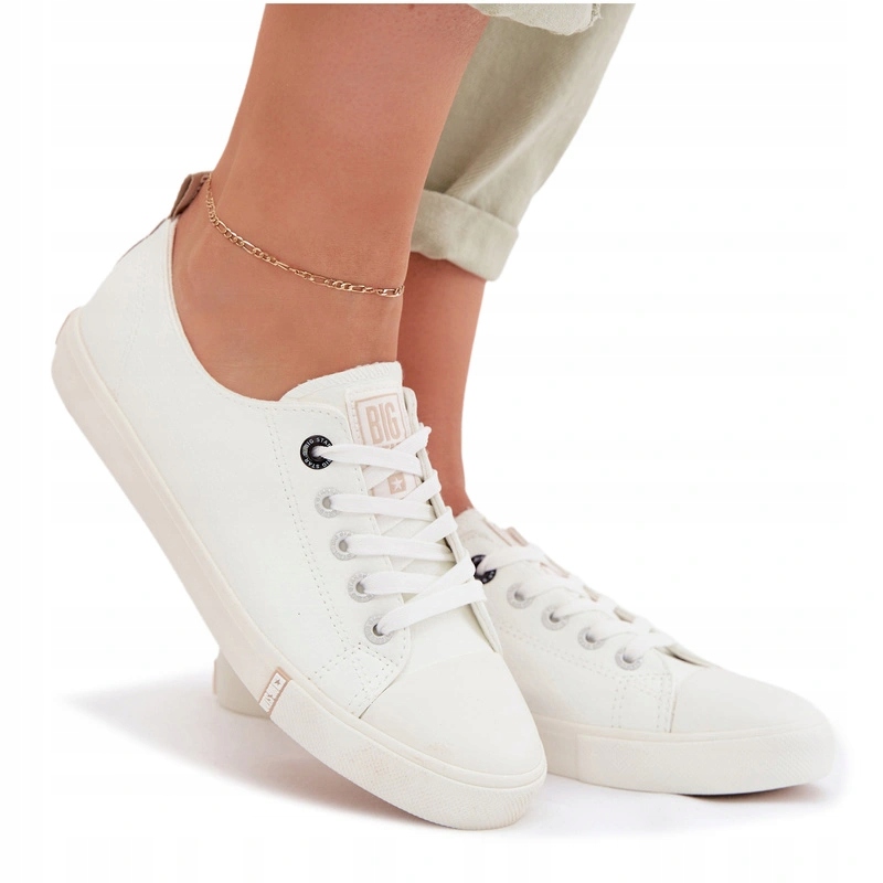 Tenisky Big Star Dámské Nízké Eko Kožené Tenisky TT274023 Bílé 41