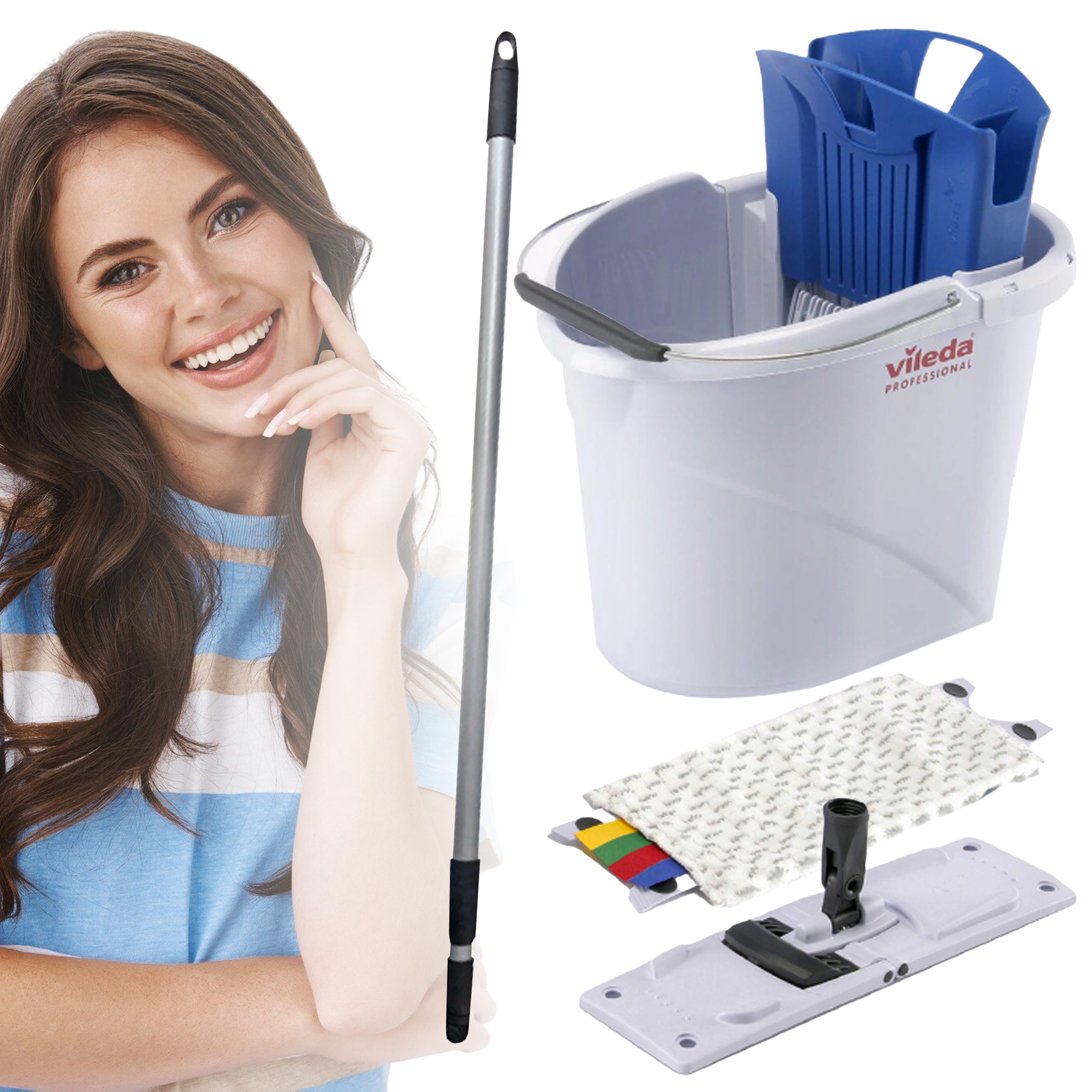 Mop płaski Vileda Proffessional UltraSpeed wiadro wyciskacz profesjonalny