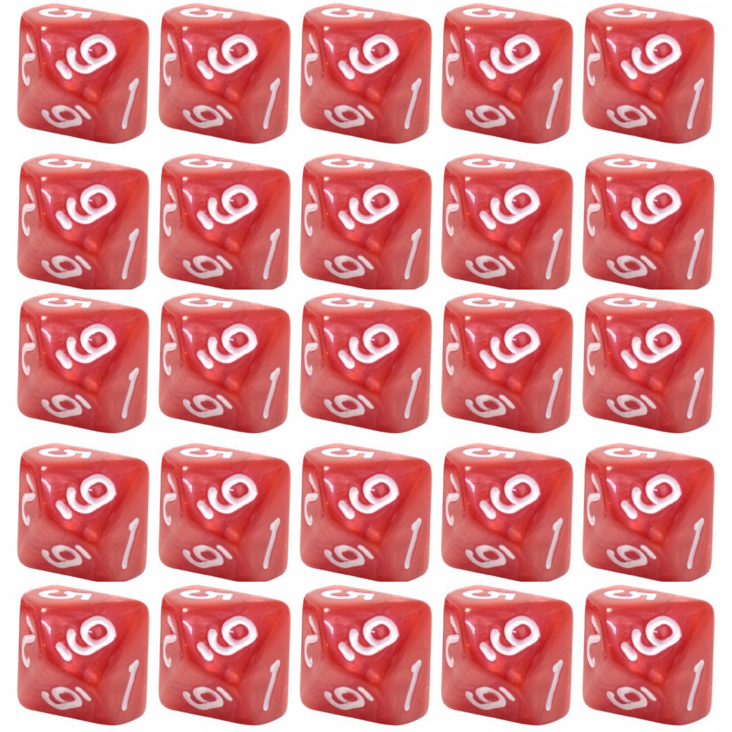 ZESTAW 25 KOSTEK K10 RPG KOŚĆ DZIESIĘCIOŚCIENNA Z PIEKIEŁ 0-9