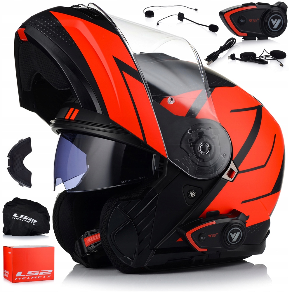 Motocyklová Prilba LS2 FF908 Strobe II Code Čeľusťová Clona Interkom