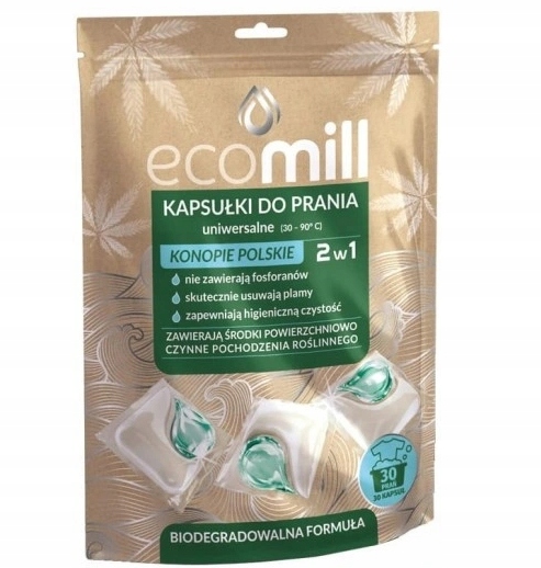 

EcoMill Kaps. do prania Konopie polskie 2w1 30 szt