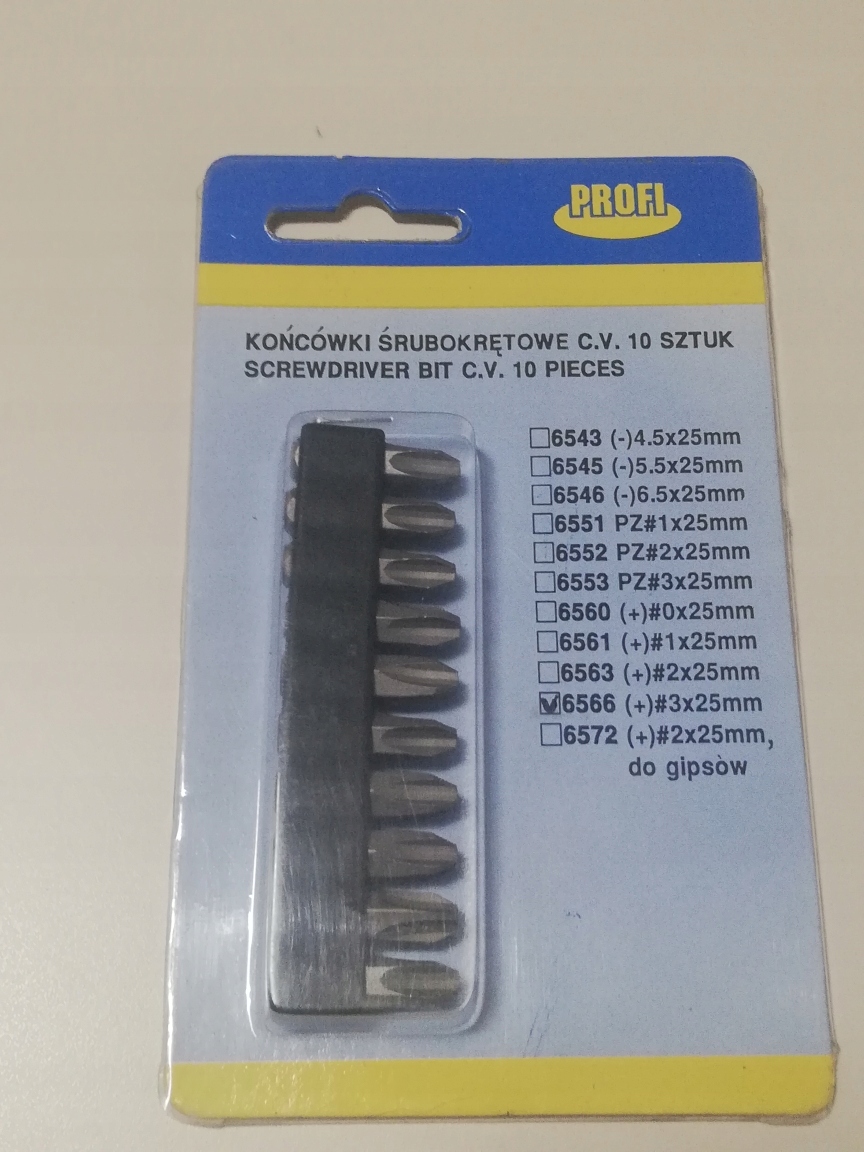 

Końcówki krzyżowe bity Ph 3 x 25 mm kpl 10 szt
