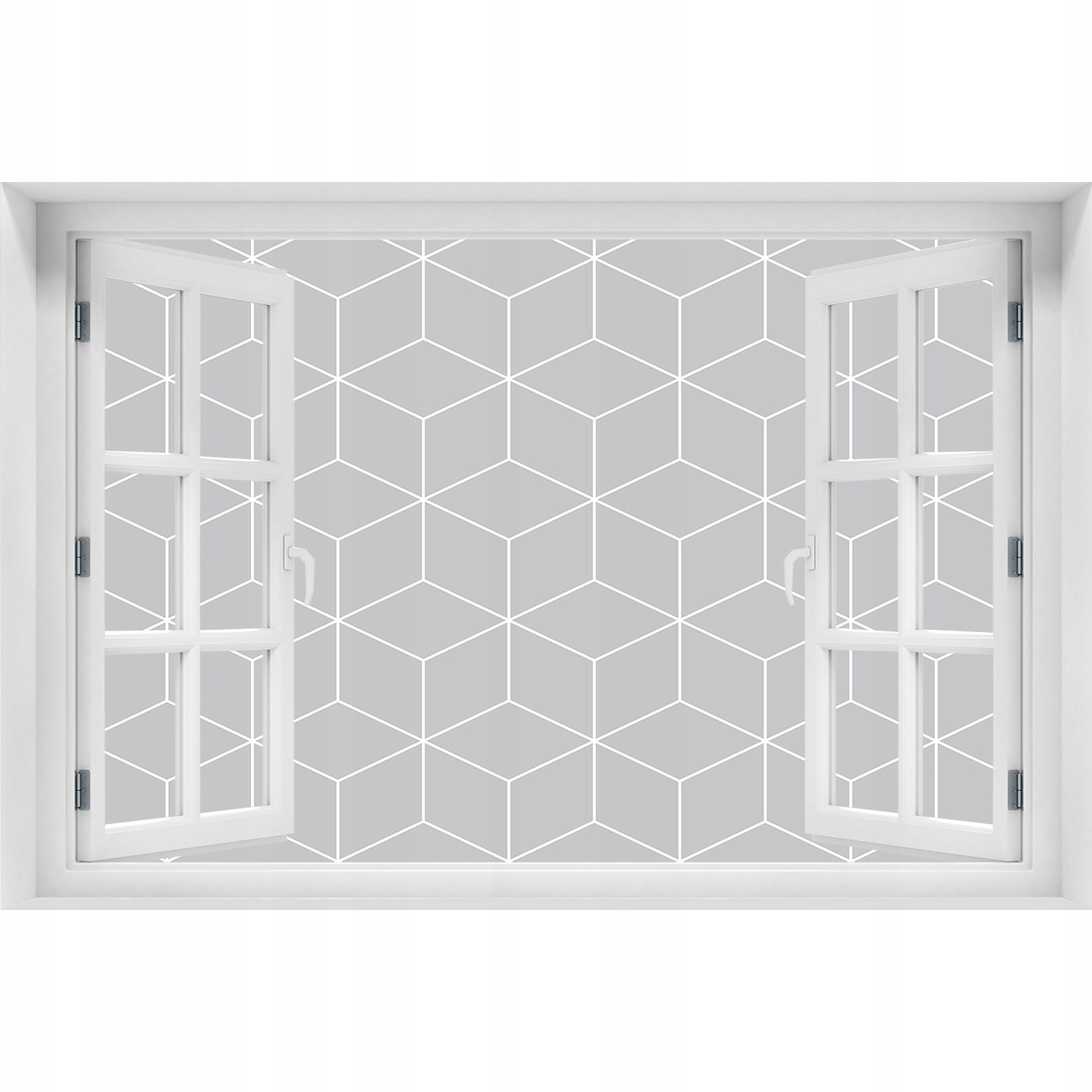 

3D Okno Naklejka na ścianę Geometryczne tło 90x60